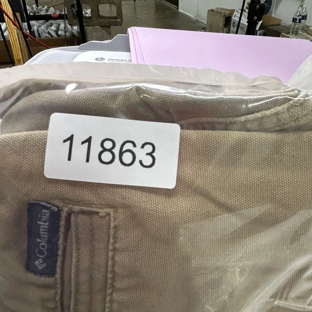 Columbia Shorts Mens Size 32 Tan Canvas Utility Outdoor Casual Hiking 8 Inseam